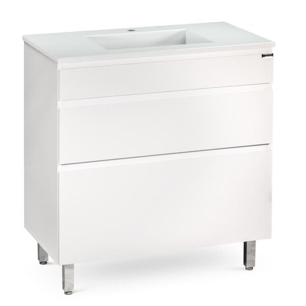 Gabinete para Banheiro com Cuba 80cm Branco Factory Venturi