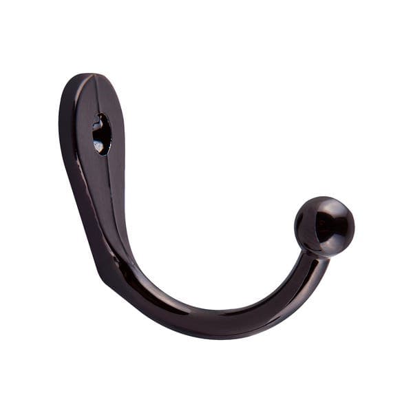 Gancho Zamac 4,5x2x4,5cm Preto Fosco Aliança