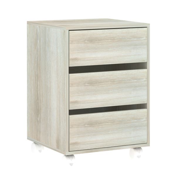 Gaveteiro de Chão 3 Gavetas 66x45x45cm Legno Crema Luciane