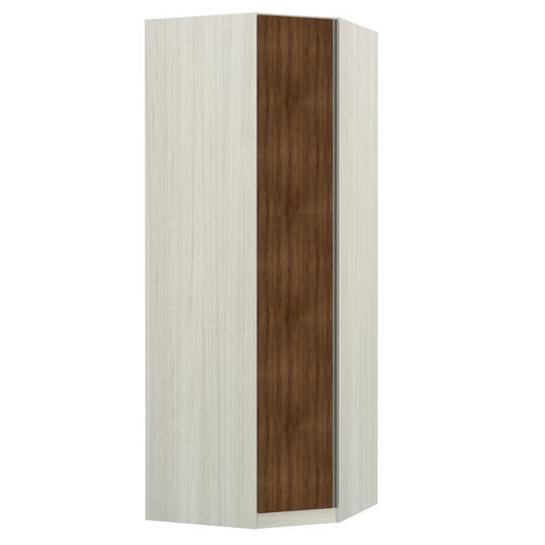 Guarda-Roupa de Canto Diagonal Modulado Legno 1 Porta de Abrir Nogueira MDP 236x83,8x83,8cm Prime Luciane