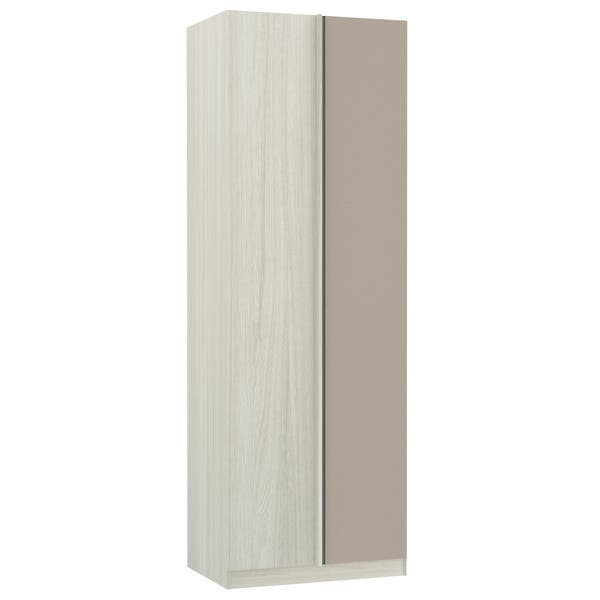 Guarda-Roupa de Canto Reto Modulado Legno Crema 1 Porta de Abrir Connect MDP 236x80,4x56cm Prime Luciane