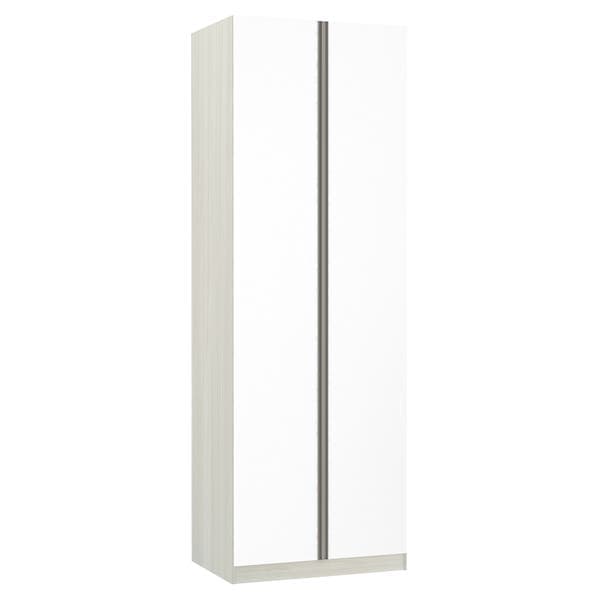 Guarda-Roupa Modulado Legno Crema 2 Portas de Abrir Branco 2 Cabideiros MDP 236x80,4x56cm Prime Luciane