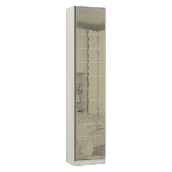 Guarda-Roupa Modulado Sapateira Legno Crema 1 Porta de Abrir Reflecta Bronze MDP 236x50,3x37,5cm Prime Luciane