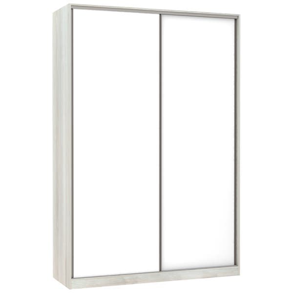 Guarda-Roupa Solteiro Modulado Legno Crema 2 Portas de Correr Branco 3 Gavetas MDP 236x159,2x54,5cm Prime Luciane