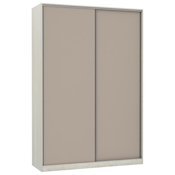 Guarda-Roupa Solteiro Modulado Legno Crema 2 Portas de Correr Connect 3 Gavetas MDP 236x159,2x54,5cm Prime Luciane