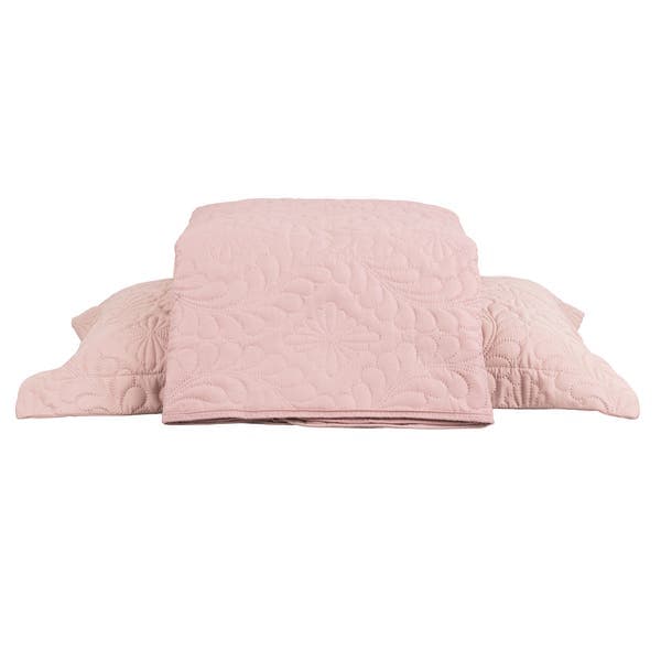 Kit Colcha Solteiro Padrão 2 peças Microfibra 150 fios Ravenna Rose