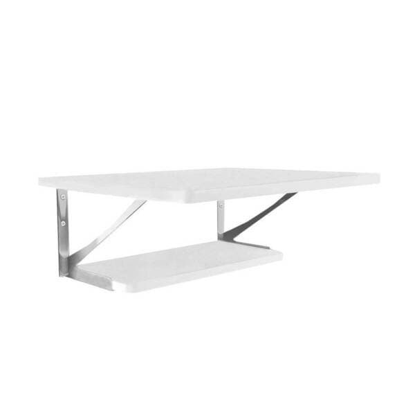 Kit de Prateleiras de Madeira MDP Branca 21,5x50cm com Suporte Visível Decore Multivisão