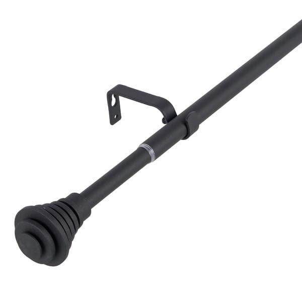 Kit de Varão Extensível Alumínio Simples 1,60 a 3,00m Preto 16/19mm Inspire