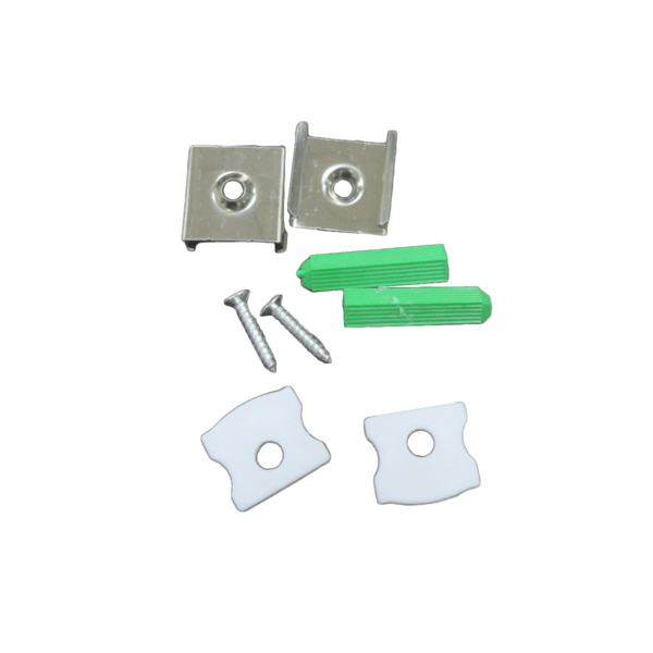 Kit Fixação para Perfil de Sobrepor IP20 Luminatti Nano Branco 8cm