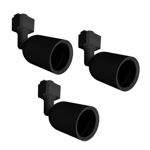 Kit Spots de Trilho Preto sem 3 Lâmpadas GU10 Inspire