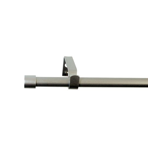 Kit Varão de Cortina Extensível 1,20 a 2,1 metros 13/16mm Ferro Cap Prata Inspire