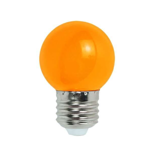 Lâmpada de LED E27 Bolinha 3W 120lm Luz Laranja Bivolt Kian