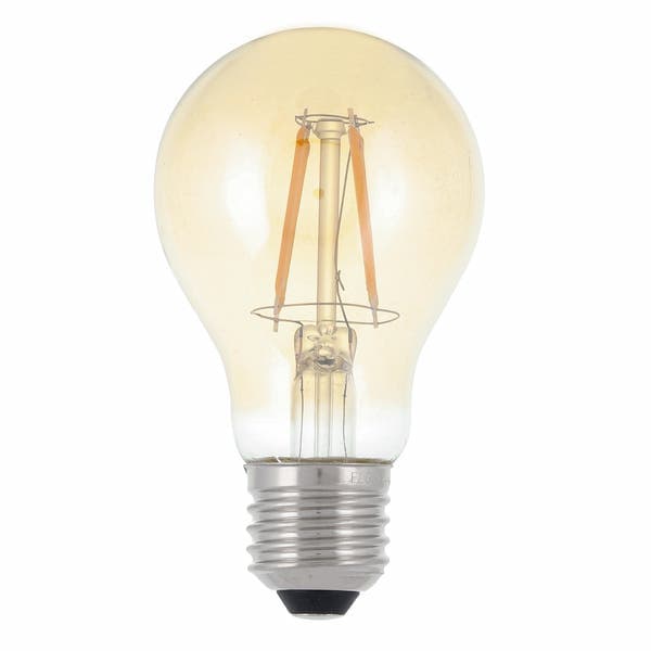 Lâmpada de LED Filamento E27 Bulbo 4W 300lm Luz Âmbar Bivolt Elgin