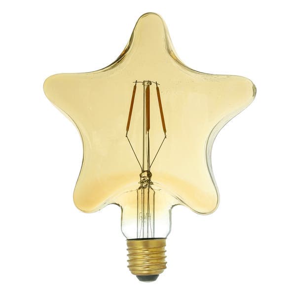 Lâmpada de LED Filamento E27 Estrela 4W Luz Amarela Bivolt Gmh