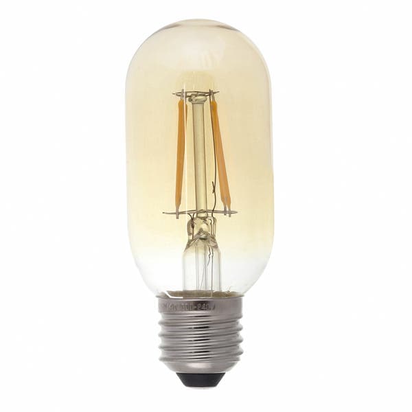 Lâmpada de LED Filamento E27 Tubo 4W 300lm Luz Âmbar Bivolt Elgin