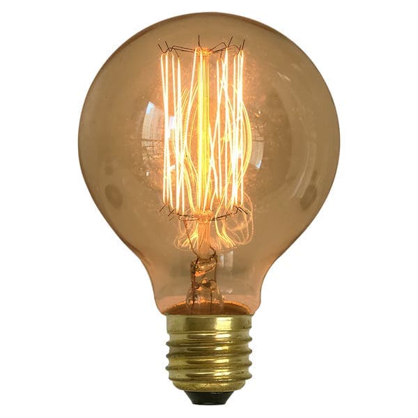 Lâmpada Incandescente de Filamento E27 Globo 40W Luz Amarela 127V Gmh