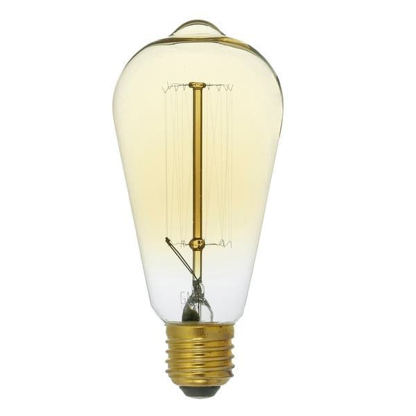 Lâmpada Incandescente de Filamento E27 Pêra 40W Luz Amarela 220V Gmh