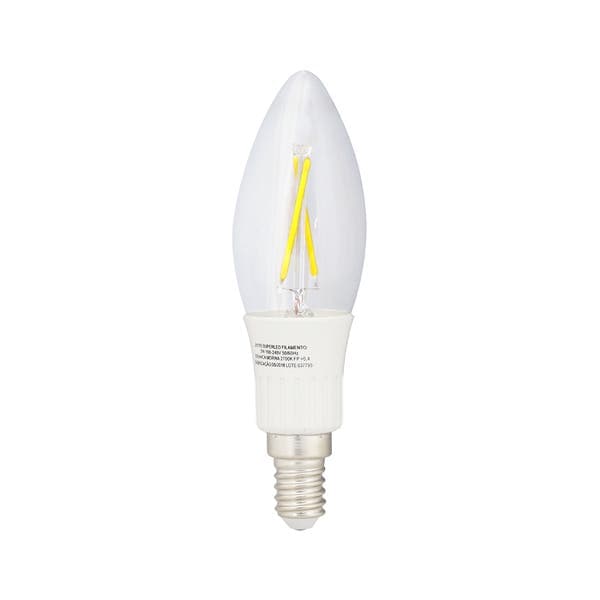 Lâmpada LED de Filamento Vela Luz Amarela 3W Ourolux Bivolt