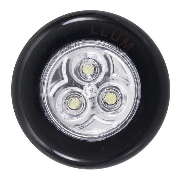 Luminária para Móveis LED 0,3W Button Preto Pilha LLUM