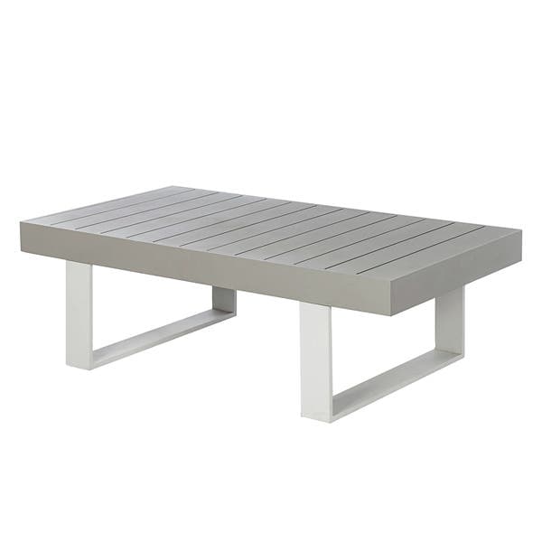 Mesa de Apoio para Jardim em Alumínio 42x132x73,5cm Branco Las Vegas Naterial