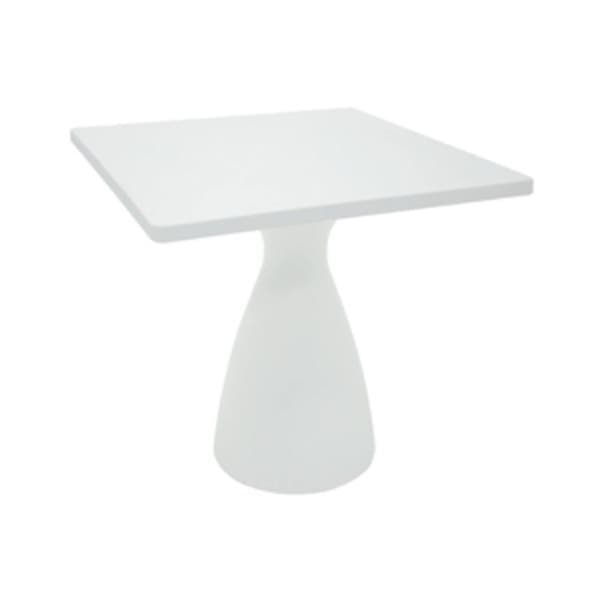 Mesa de Apoio para Jardim Plástico 50x50x50cm Branco Casa Delta Tramontina