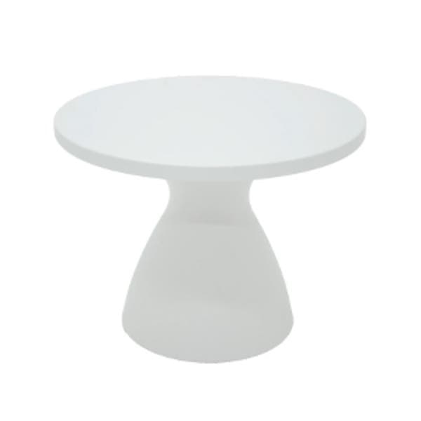 Mesa de Apoio para Jardim Plástico 65x65x50,5cm Branco Casa Delta Tramontina
