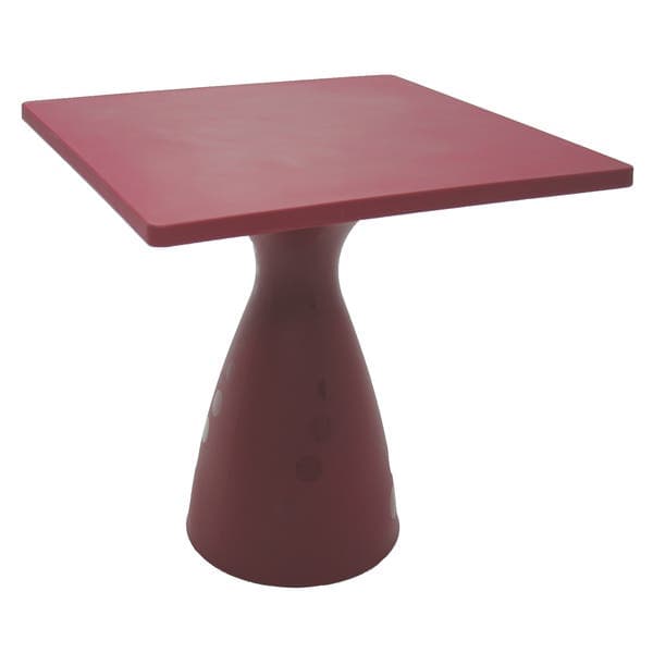 Mesa de Apoio para Jardim Plástico 75x75x74cm Vermelho Casa Delta Tramontina
