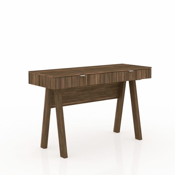 Mesa de Escritório 2 Gavetas Nogal com pés Nogal Tecno Mobili