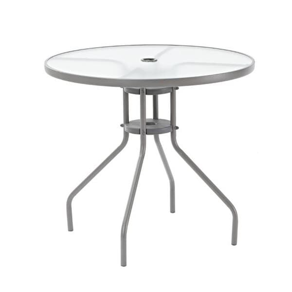 Mesa de Jardim Aço 70x80x80cm Cinza Elia Naterial