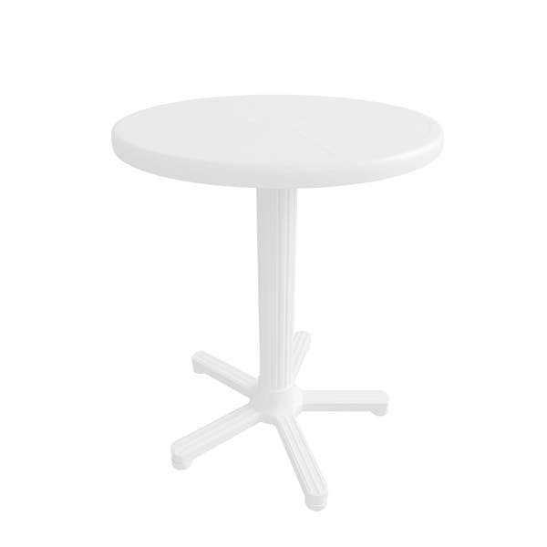 Mesa de Jardim Capri 2 Lugares Redonda 74x59x59cm de Plástico Branca da Tramontina