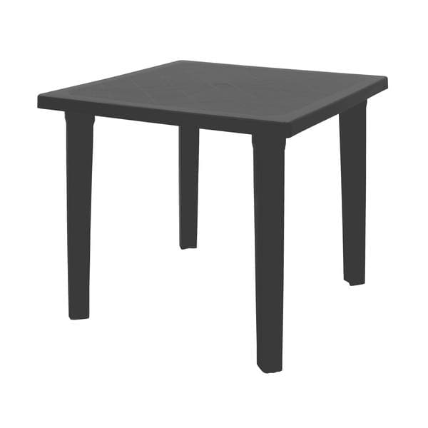 Mesa de Jardim de Plástico 72x80,5x80,5cm Preto Sancho Tramontina