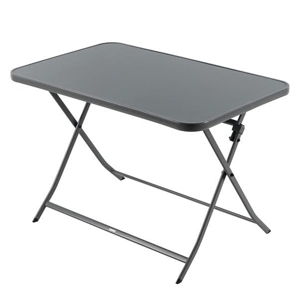 Mesa de Jardim Dobrável em Aço 72x70x110cm Cinza Emys Naterial