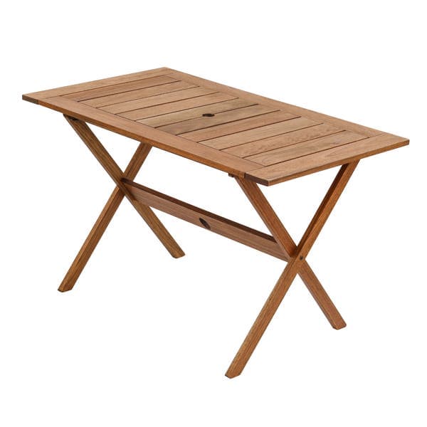 Mesa de Jardim Dobrável Madeira 74x70x120cm Marrom Mestra Butzke