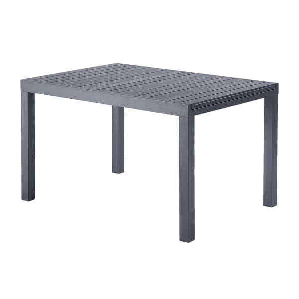 Mesa de Jardim Extensível 4 a 6 Lugares em Alumínio 75x90x130|214cm Cinza Lyra II Naterial