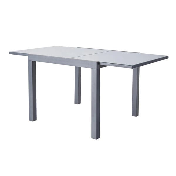 Mesa de Jardim Extensível 6 a 8 Lugares em Alumínio 75x90x90|160cm Cinza Lyra II Naterial