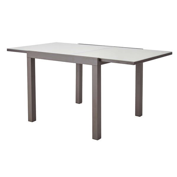 Mesa de Jardim Extensível 6 a 8 Lugares em Alumínio 75x90x90|160cm Marrom Lyra II Naterial