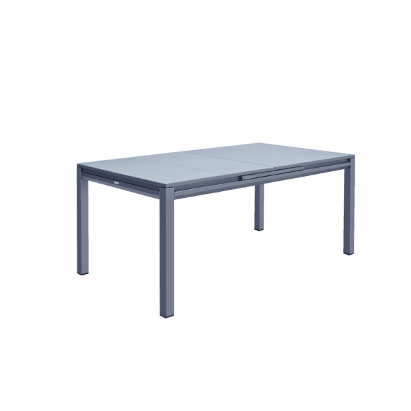Mesa de Jardim Extensível 6 a 8 Lugares em Alumínio 76x100x180|240cm Antracite Odyssea II Glass Naterial