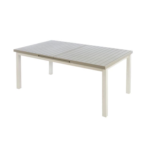Mesa de Jardim Extensível Alumínio 100x77x180cm a 240cm Cinza Las Vegas Naterial