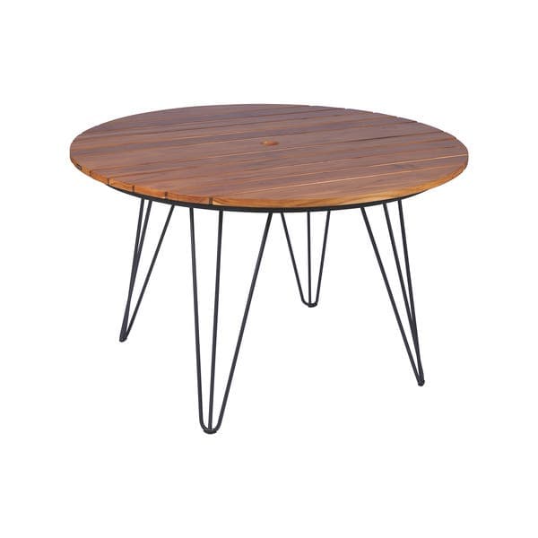 Mesa de Jardim Madeira Redondo Tarsila 75x120x120cm Marrom Tramontina
