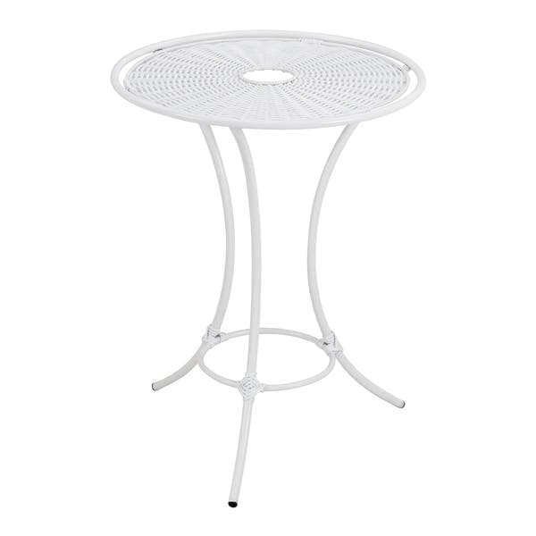 Mesa de Jardim Metal 80x61cmcm Branco Roma Shangai