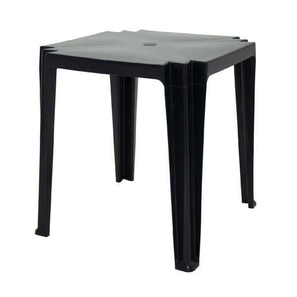 Mesa de Jardim Tambaú 4 Lugares Quadrada 72x70x70cm Plástico Preto Tramontina