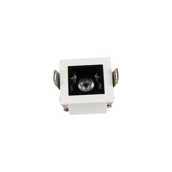 Mini Spot de Embutir Branco Com LED 3W Luz Amarela Focco Gaya Bivolt