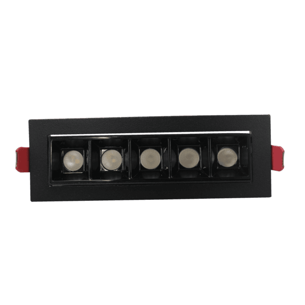 Mini Spot de Embutir Preto Com LED 10W Luz Amarela Focco Gaya Bivolt