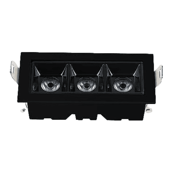 Mini Spot de Embutir Preto Com LED 6W Luz Amarela Focco Gaya Bivolt