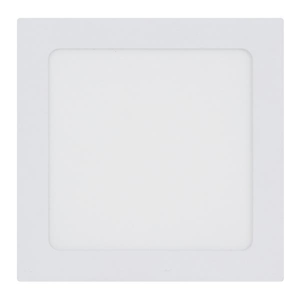 Painel de Led Embutir Quadrado Luz Branca 12W Ouro Lux 17,5cm Branco Bivolt