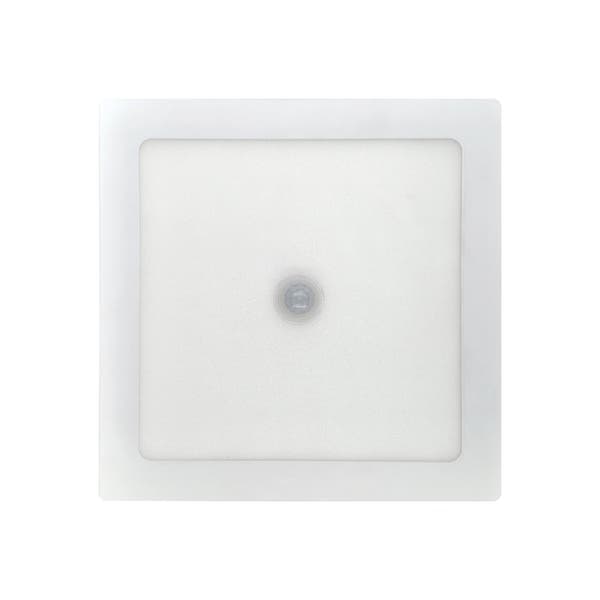 Painel de Led Embutir Quadrado Luz Branca 18W LLUM Bronzearte 22x22cm Branco Bivolt