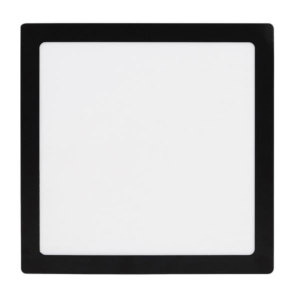 Painel de Led Embutir Quadrado Luz Branca 24W LLUM Bronzearte 29,5x29,5cm Preto Bivolt