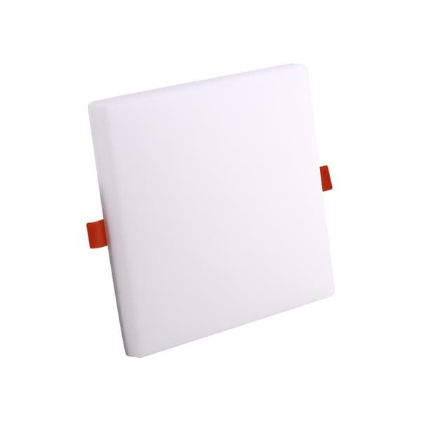 Painel de Led Embutir Quadrado Luz Neutra 16W LLUM Bronzearte 12x12cm Branco Bivolt