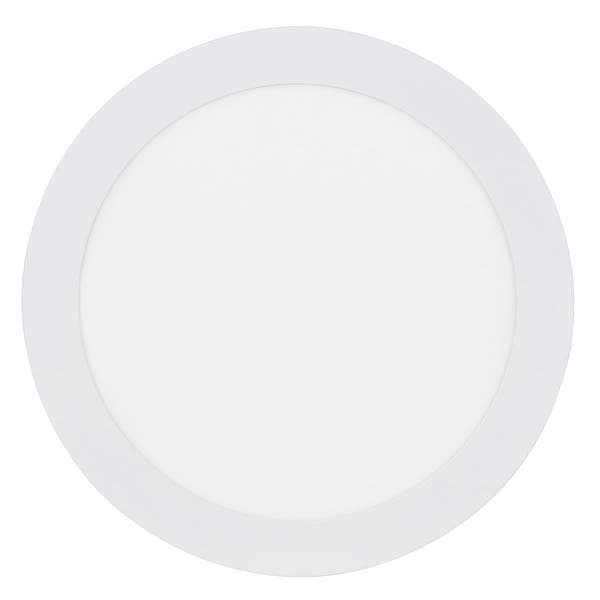 Painel de Led Embutir Redondo Luz Amarela 18W Ouro Lux 22,3cm Branco Bivolt
