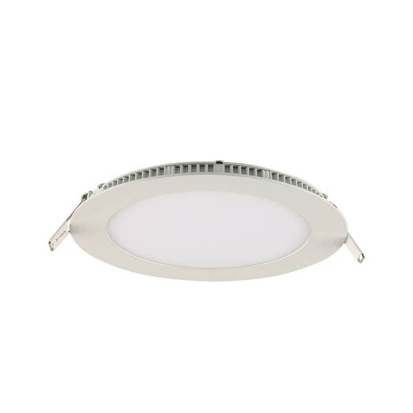 Painel de Led Embutir Redondo Luz Branca 12W Blumenau Iluminação 17cm 30cm Branco Bivolt